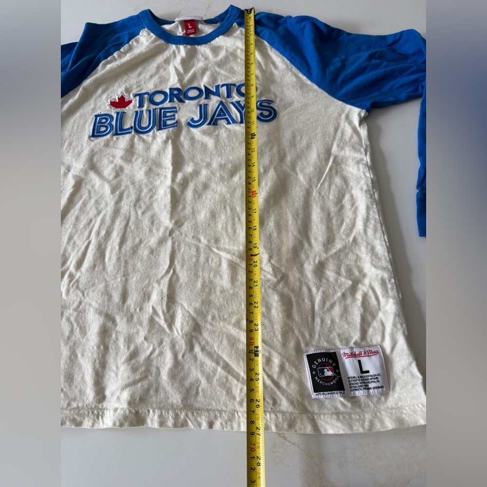 Toronto Blue Jays Mitchell & Ness slub cotton long sleeve t-shirt top - Picture 8 of 10